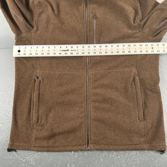 Duluth Trading Jacket Mens Large Brown Park Point Heavy Fleece Full Zip Pockets - Picture 5 of 8
